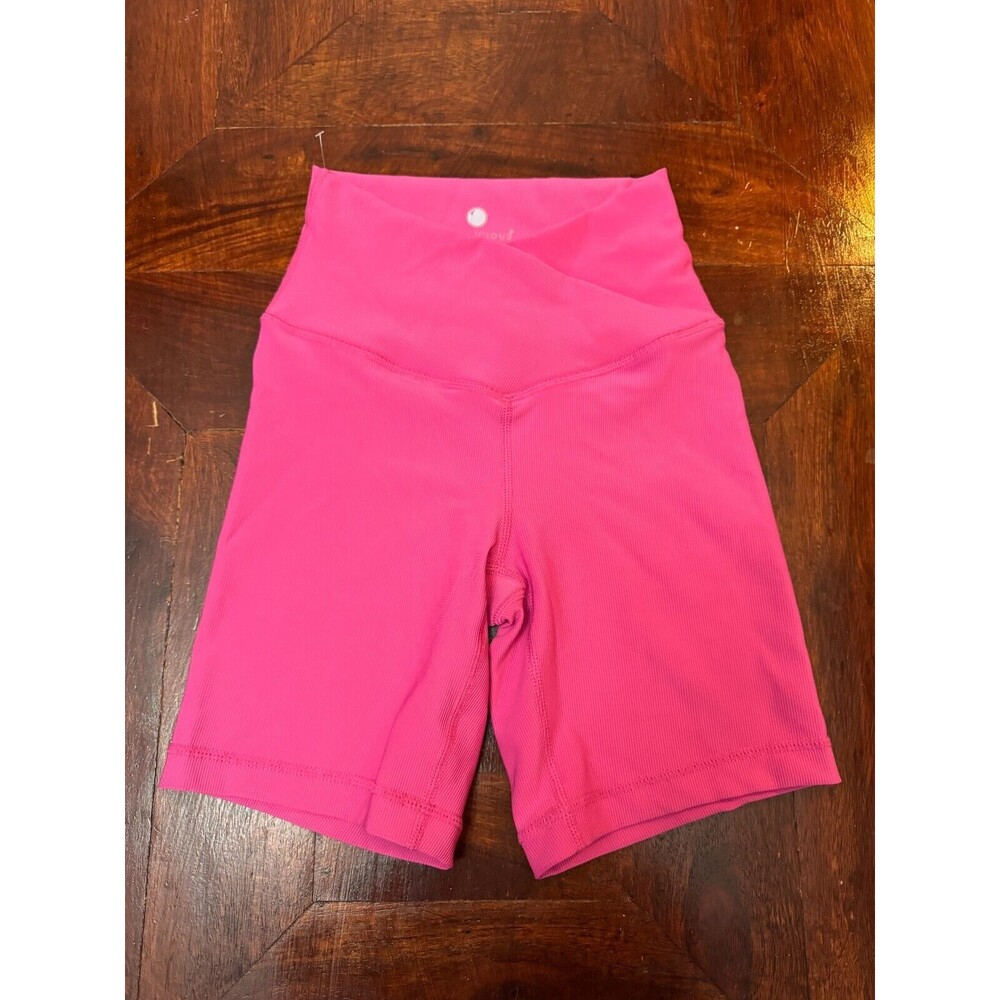 Yogalicious Eclipse Crossover 7" Biker Shorts SZ XS Pink